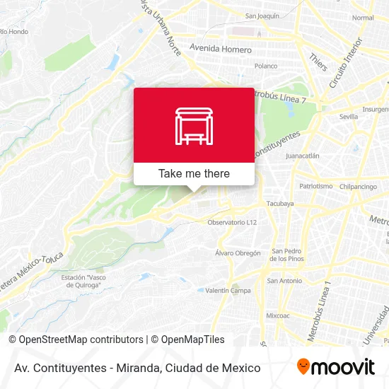 Av. Contituyentes - Miranda map