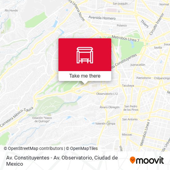 Mapa de Av. Constituyentes - Av. Observatorio