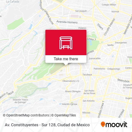 Mapa de Av. Constituyentes - Sur 128
