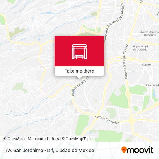 Av. San Jerónimo - Dif map