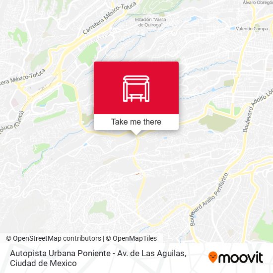 Autopista Urbana Poniente - Av. de Las Aguilas map