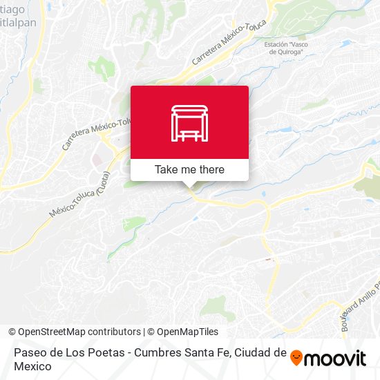 Paseo de Los Poetas - Cumbres Santa Fe map