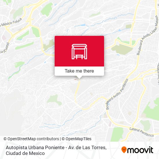 Autopista Urbana Poniente - Av. de Las Torres map