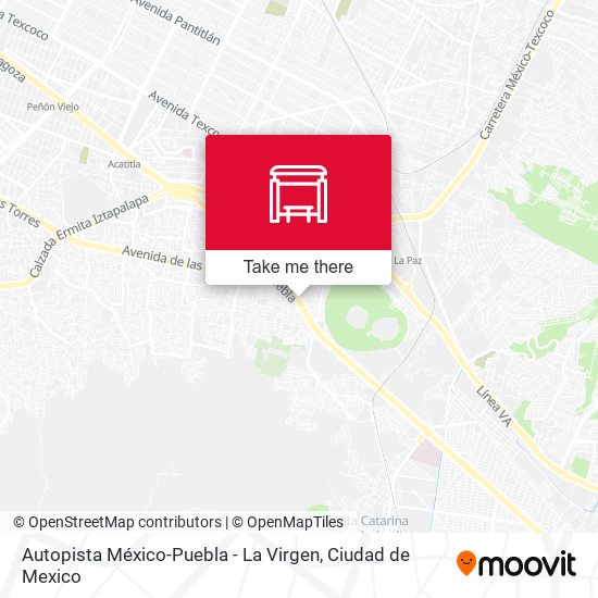 Autopista México-Puebla - La Virgen map