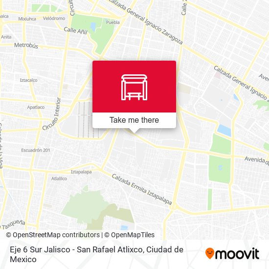 Mapa de Eje 6 Sur Jalisco - San Rafael Atlixco