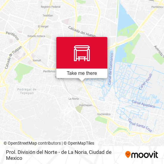Prol. División del Norte - de La Noria map