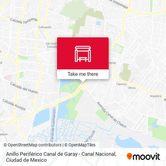 Anillo Periférico Canal de Garay - Canal Nacional map