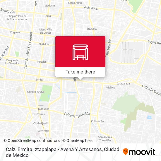 Calz. Ermita Iztapalapa - Avena Y Artesanos map