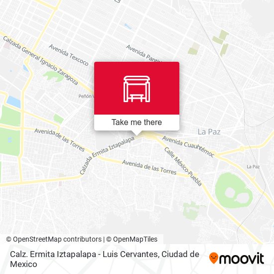 Calz. Ermita Iztapalapa - Luis Cervantes map