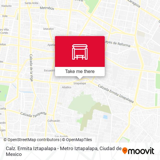Calz. Ermita Iztapalapa - Metro Iztapalapa map