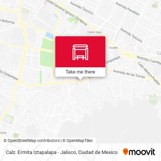 Calz. Ermita Iztapalapa - Jalisco map