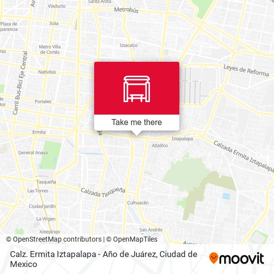 Calz. Ermita Iztapalapa - Año de Juárez map