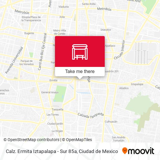 Calz. Ermita Iztapalapa - Sur 85a map