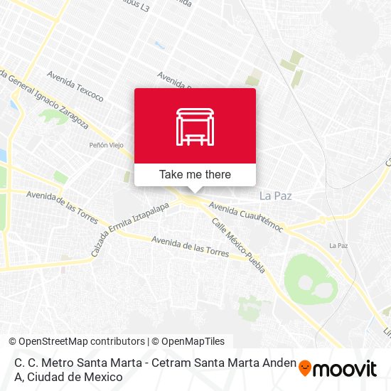 C. C. Metro Santa Marta - Cetram Santa Marta Anden A map