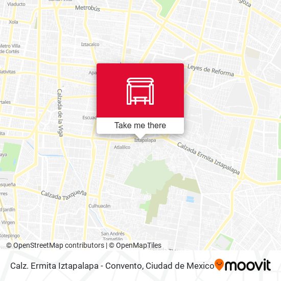 Calz. Ermita Iztapalapa - Convento map
