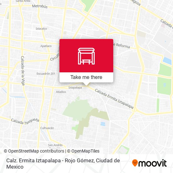 Calz. Ermita Iztapalapa - Rojo Gómez map