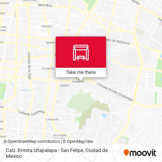 Calz. Ermita Iztapalapa - San Felipe map