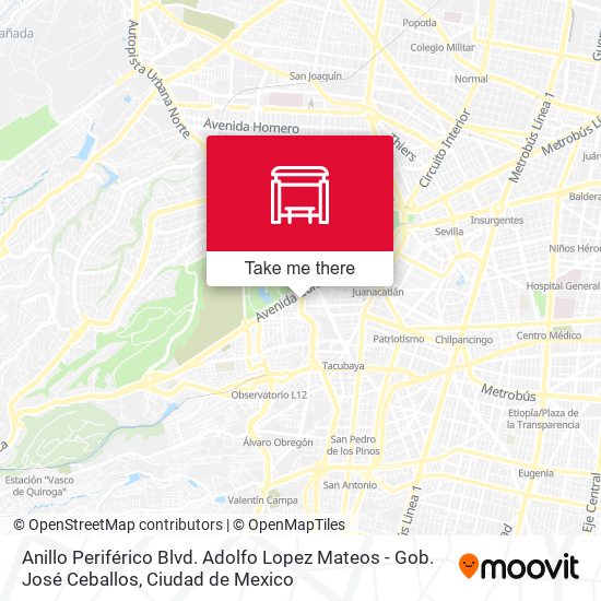 Anillo Periférico Blvd. Adolfo Lopez Mateos - Gob. José Ceballos map