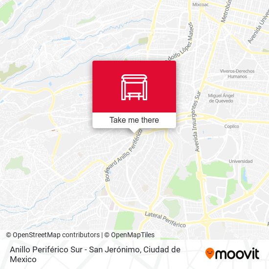 Mapa de Anillo Periférico Sur - San Jerónimo