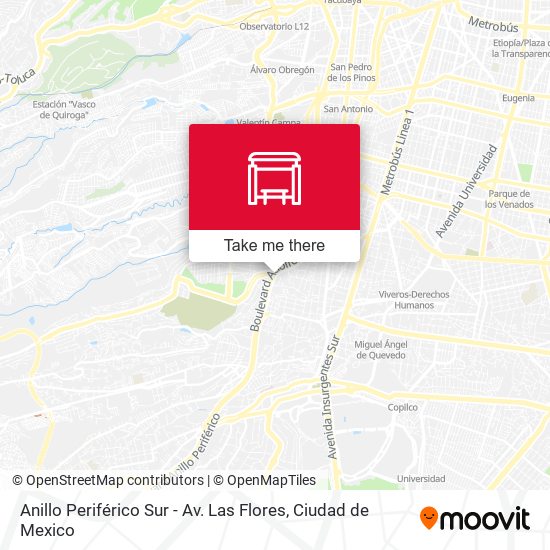 Mapa de Anillo Periférico Sur - Av.  Las Flores