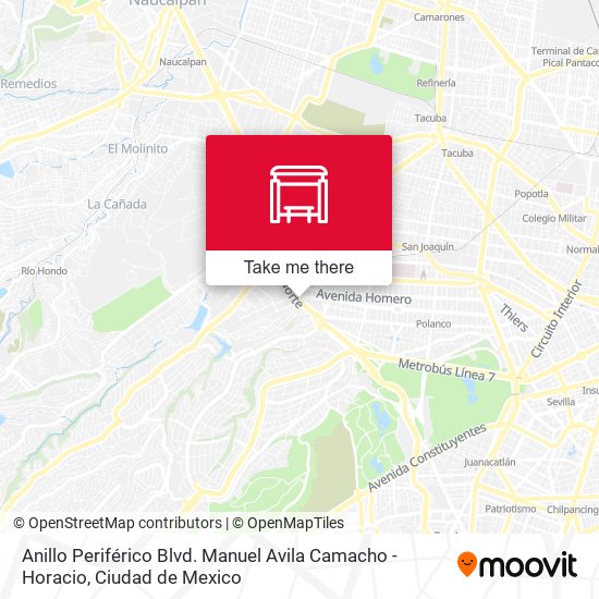 Anillo Periférico Blvd. Manuel Avila Camacho - Horacio map