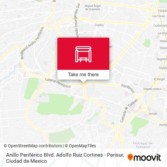 Anillo Periférico Blvd. Adolfo Ruiz Cortines - Perisur map