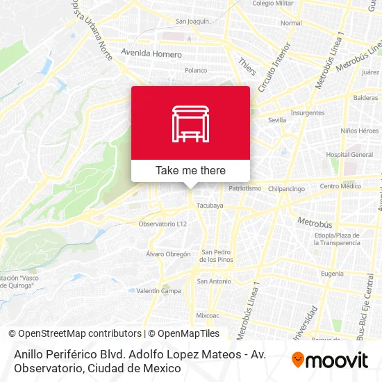 Anillo Periférico Blvd. Adolfo Lopez Mateos - Av. Observatorio map