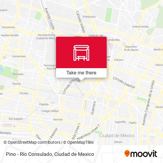Pino - Río Consulado map