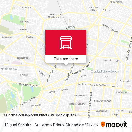 Miguel Schultz - Guillermo Prieto map