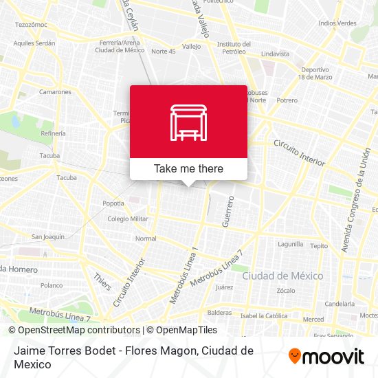 Mapa de Jaime Torres Bodet - Flores Magon