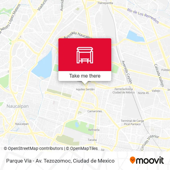 Parque Vía - Av. Tezozomoc map