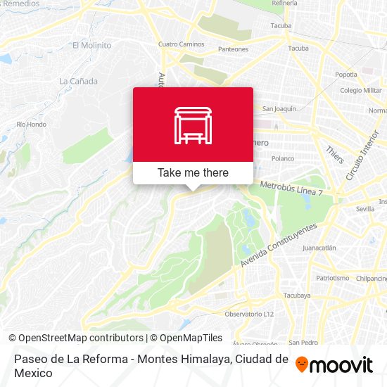 Mapa de Paseo de La Reforma - Montes Himalaya