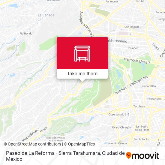Paseo de La Reforma - Sierra Tarahumara map