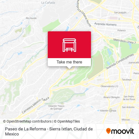 Mapa de Paseo de La Reforma - Sierra Ixtlan