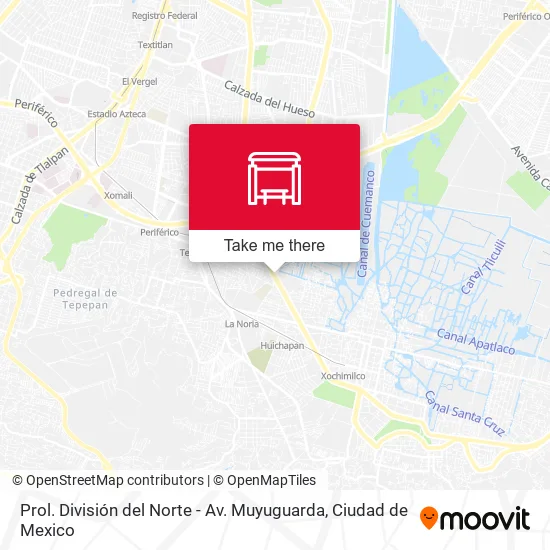 Prol. División del Norte - Av. Muyuguarda map