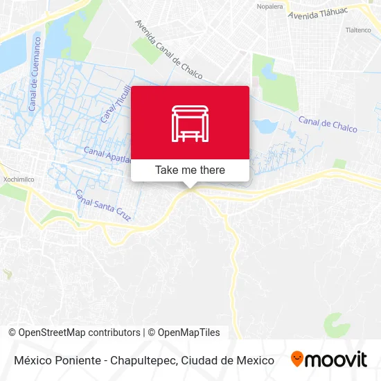 México Poniente - Chapultepec map