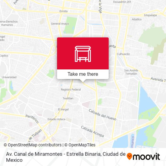 Mapa de Av. Canal de Miramontes - Estrella Binaria
