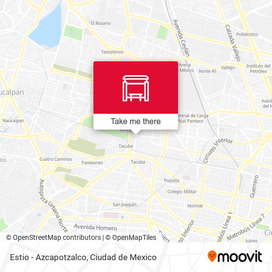 Estio - Azcapotzalco map