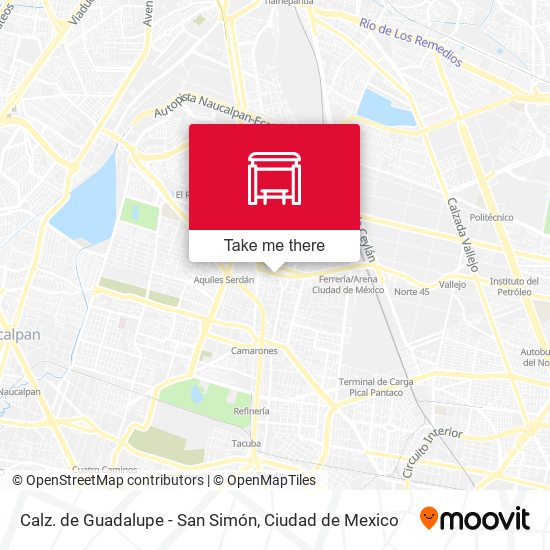 Mapa de Calz. de Guadalupe - San Simón