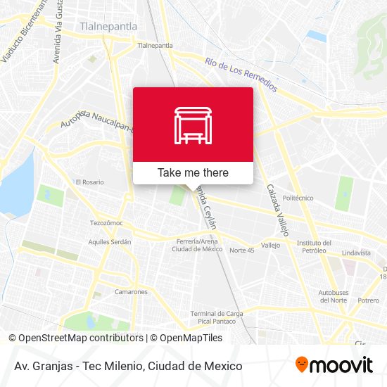 Av. Granjas - Tec Milenio map