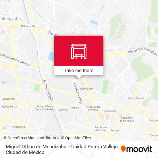 Miguel Othon de Mendizabal - Unidad Patera Vallejo map