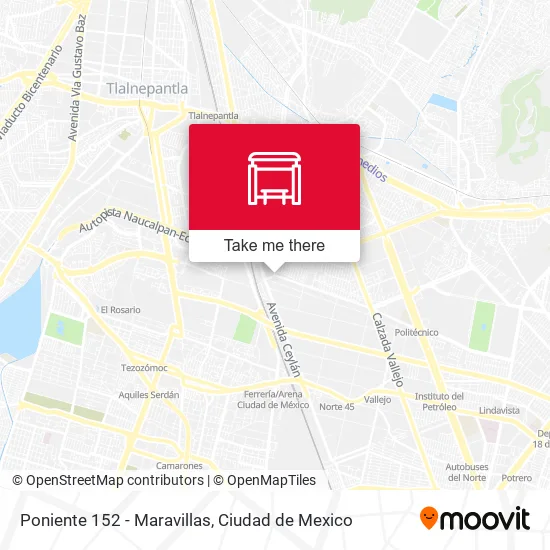 Poniente 152 - Maravillas map