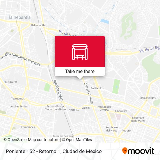 Poniente 152 - Retorno 1 map