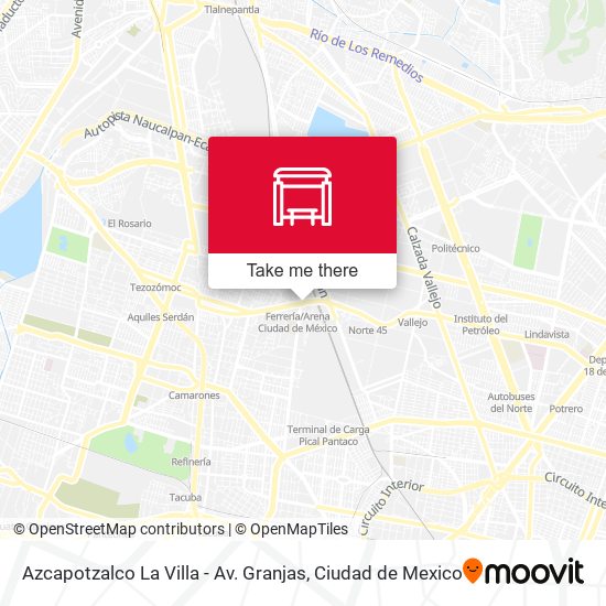 Mapa de Azcapotzalco La Villa - Av. Granjas