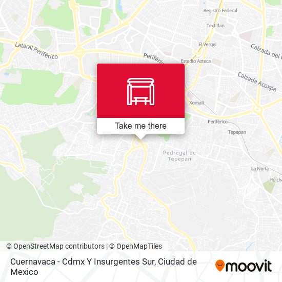 Mapa de Cuernavaca - Cdmx Y Insurgentes Sur