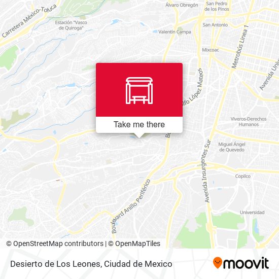 Desierto de Los Leones map