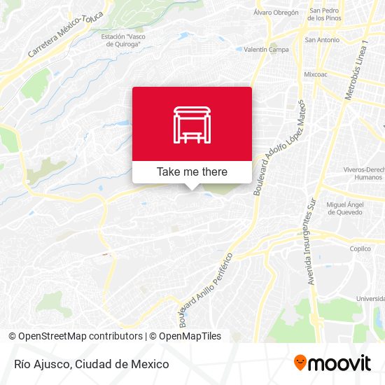 Río Ajusco map
