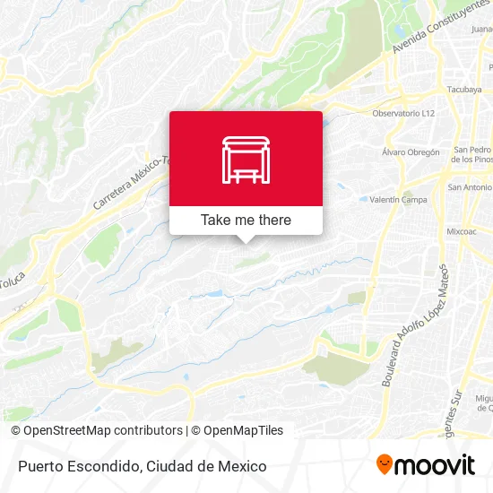 Puerto Escondido map