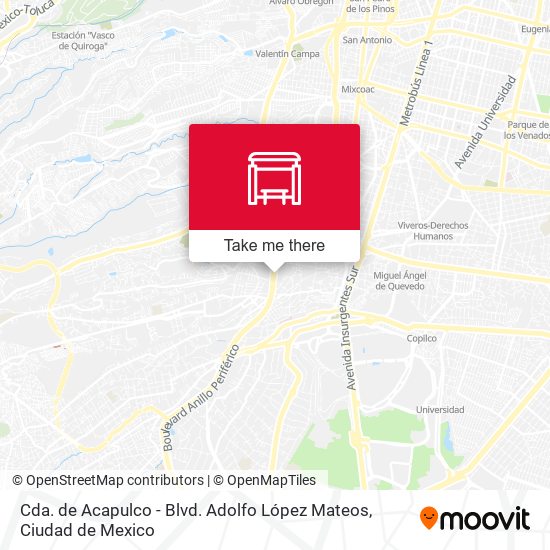 Cda. de Acapulco - Blvd. Adolfo López Mateos map