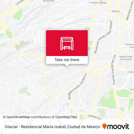 Mapa de Glaciar - Residencial María Isabel